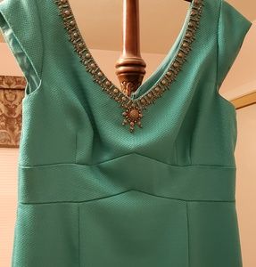 Tahari emerald green dress, size 12